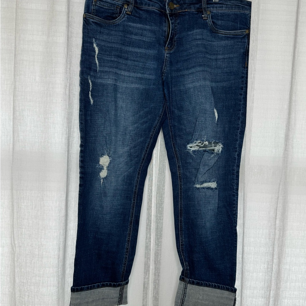 Women's Distressed Blue Jeans